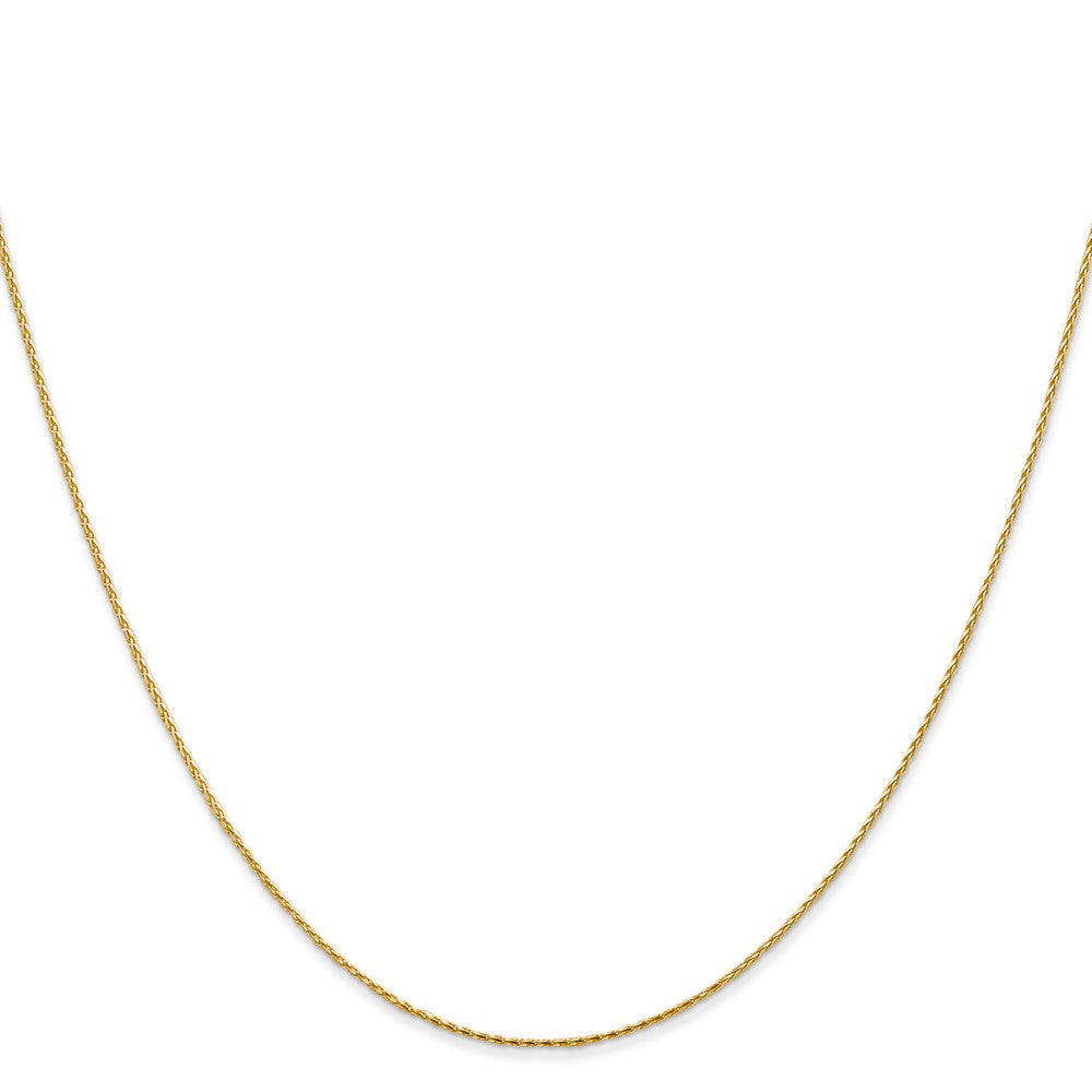 14K 24 inch .8mm Diamond-cut Parisian Wheat with Lobster Clasp Chain