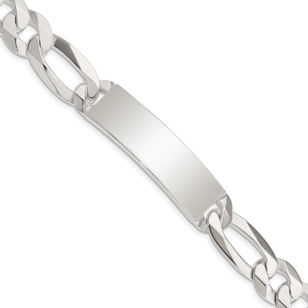 Sterling Silver Figaro Link ID Bracelet 8.5 inches