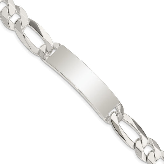 Sterling Silver Figaro Link ID Bracelet 8.5 inches