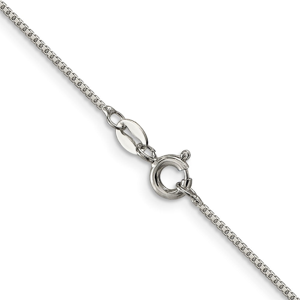 Sterling Silver 1mm 8 Sided Diamond-cut Box Chain 24 Inches