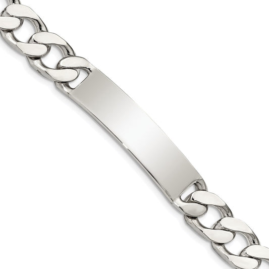 Sterling Silver 8.5inch Polished Engraveable Curb Link ID Bracelet 8.5 inches