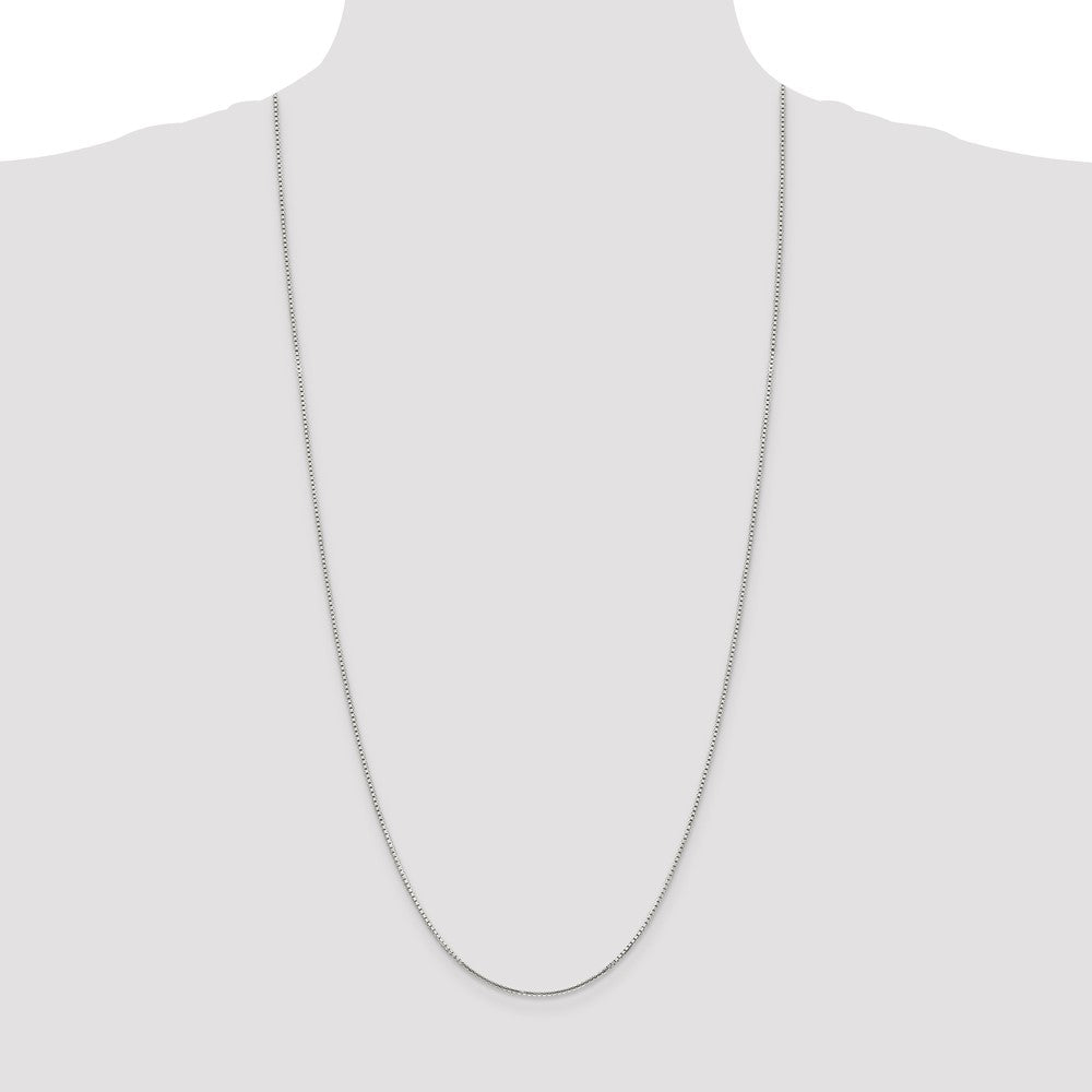 Sterling Silver 1.25mm 8 Sided Diamond-cut Box Chain 30 Inches