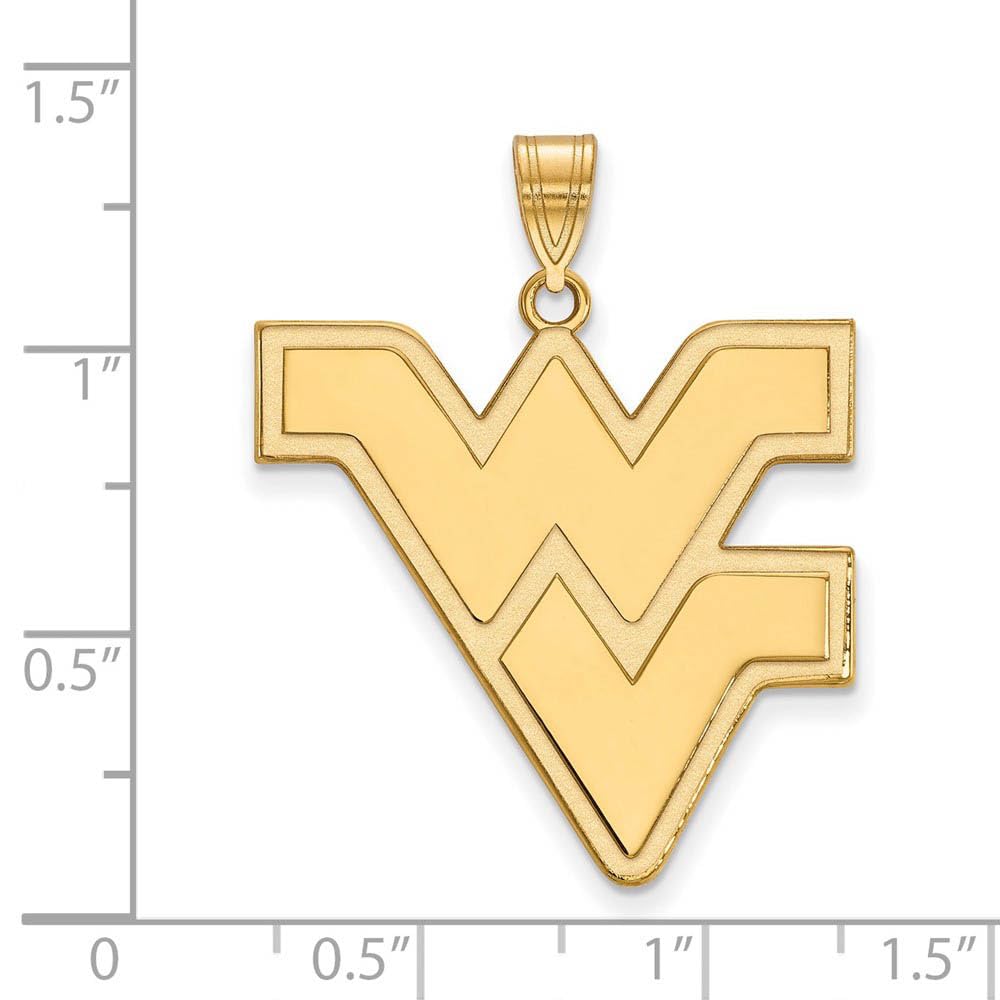 14k Gold LogoArt West Virginia University W-V Extra Large Pendant Q4Y005WVU