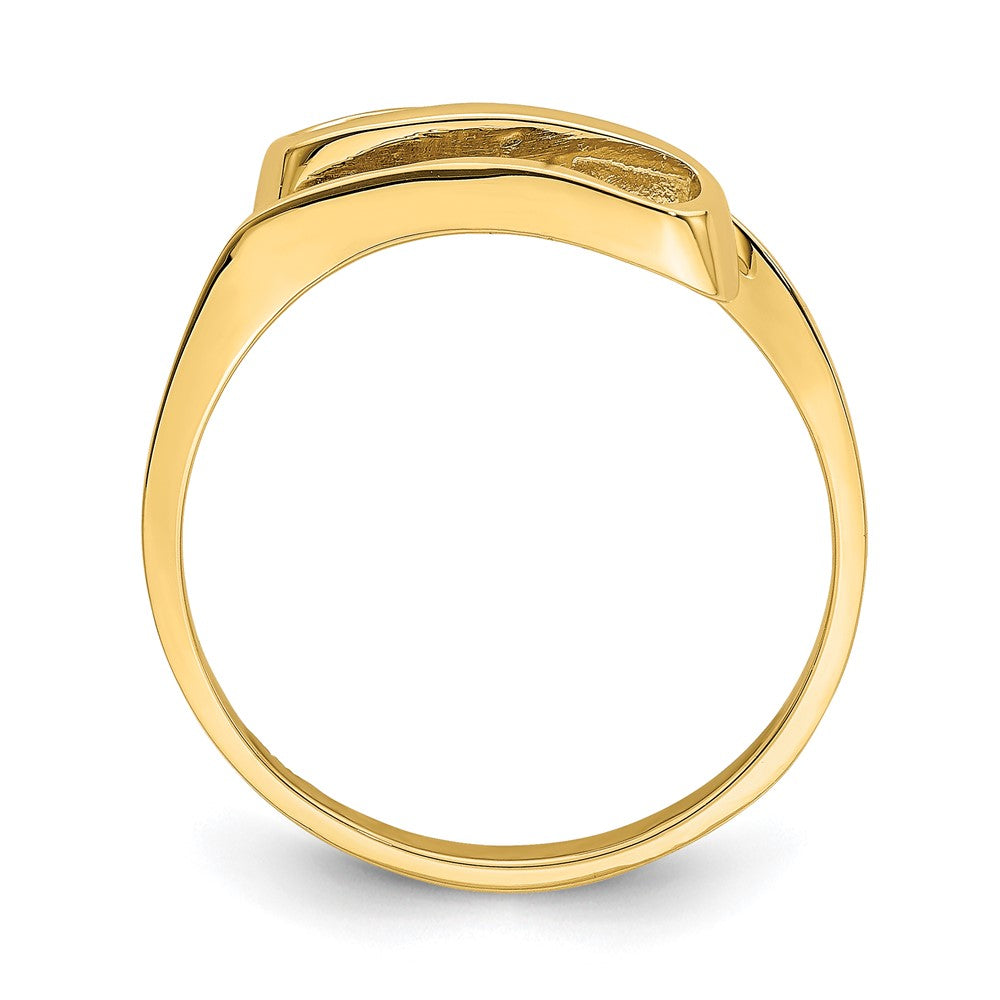 14K Gold Swirl Ring Size 7