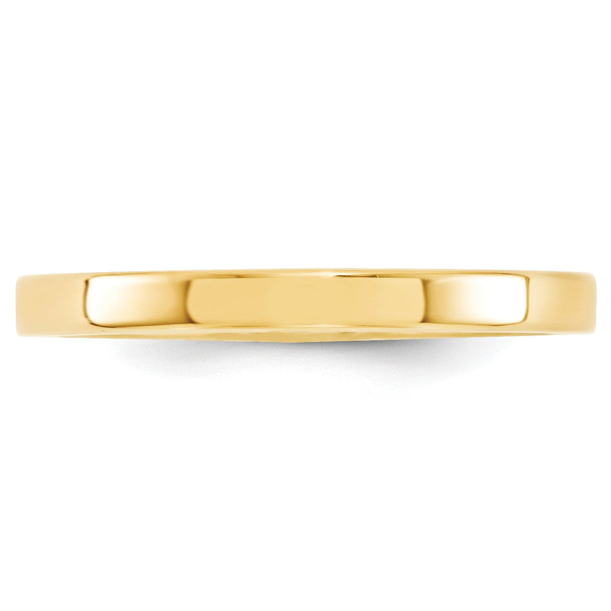 14k Yellow Gold 2.5mm Standard Weight Flat Comfort Fit Wedding Band Size 8.5 FLC025