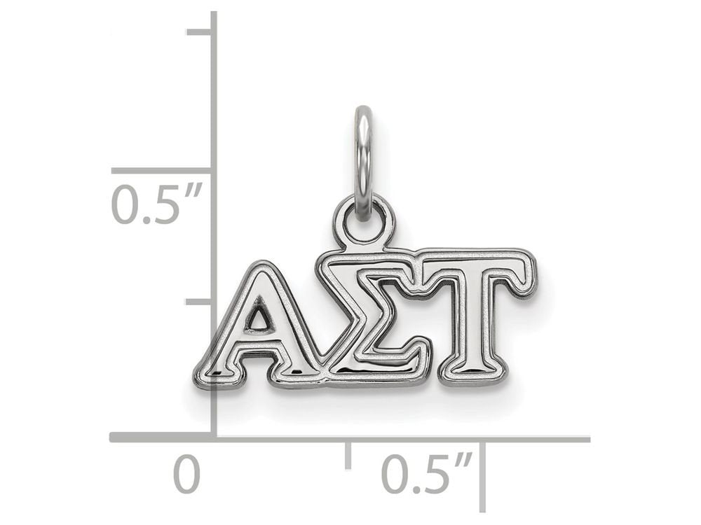 Sterling Silver Official Licensed Greek Sororities Alpha Sigma Tau (???) XS Pendant