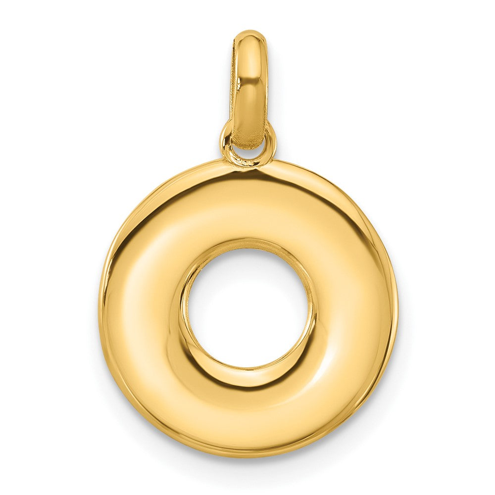 14k Yellow Gold Fancy Letter O