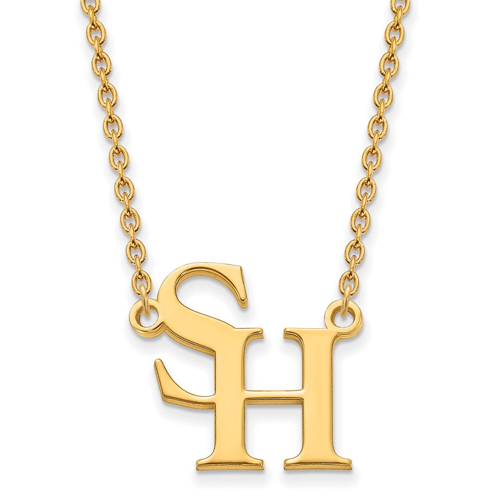 Logoart Sterling Silver Gp Sam Houston State U Large Pendant Necklace