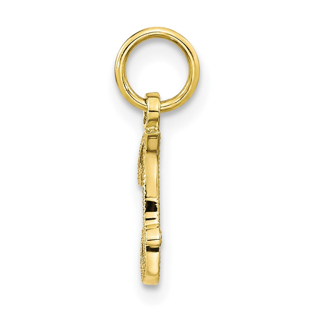 10k Initial I Charm Yellow Gold