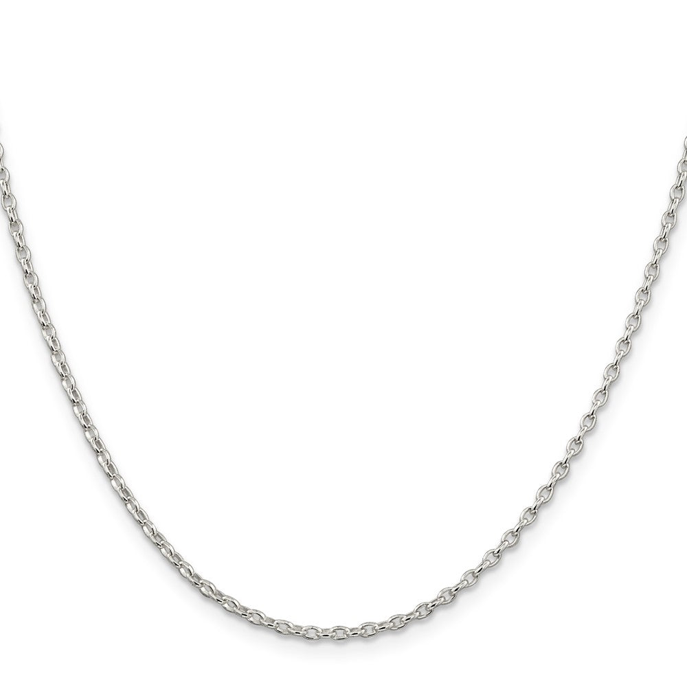 Sterling Silver 1.6mm Oval Fancy Rolo Chain 18 Inches