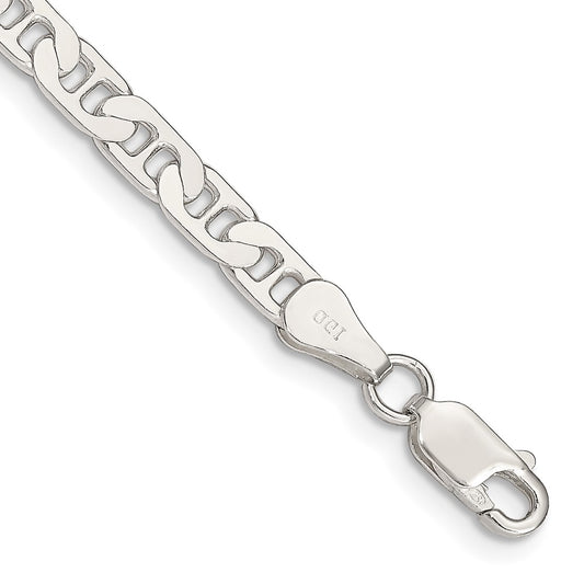 Sterling Silver 4.5mm Flat Anchor Chain 8 inches