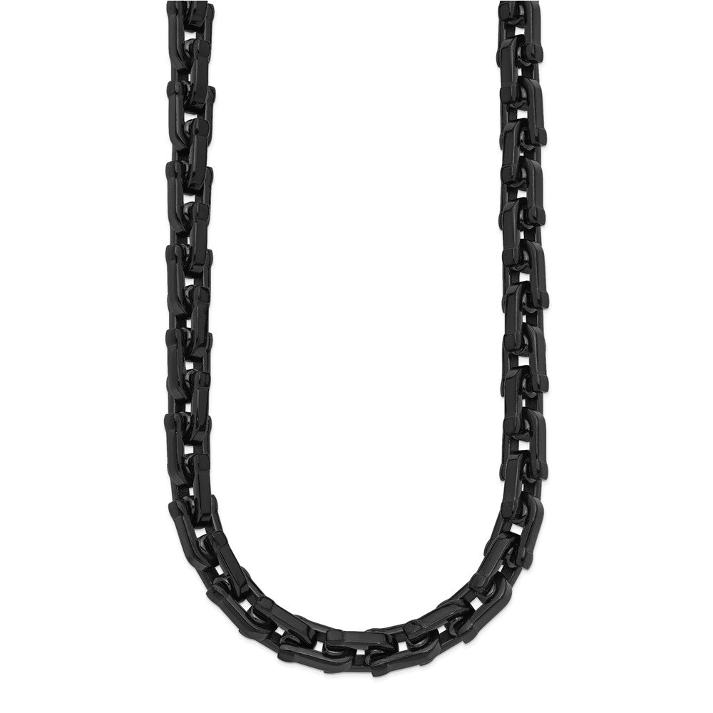 Stainless Steel Polished Black IP-plated 20in Link Necklace