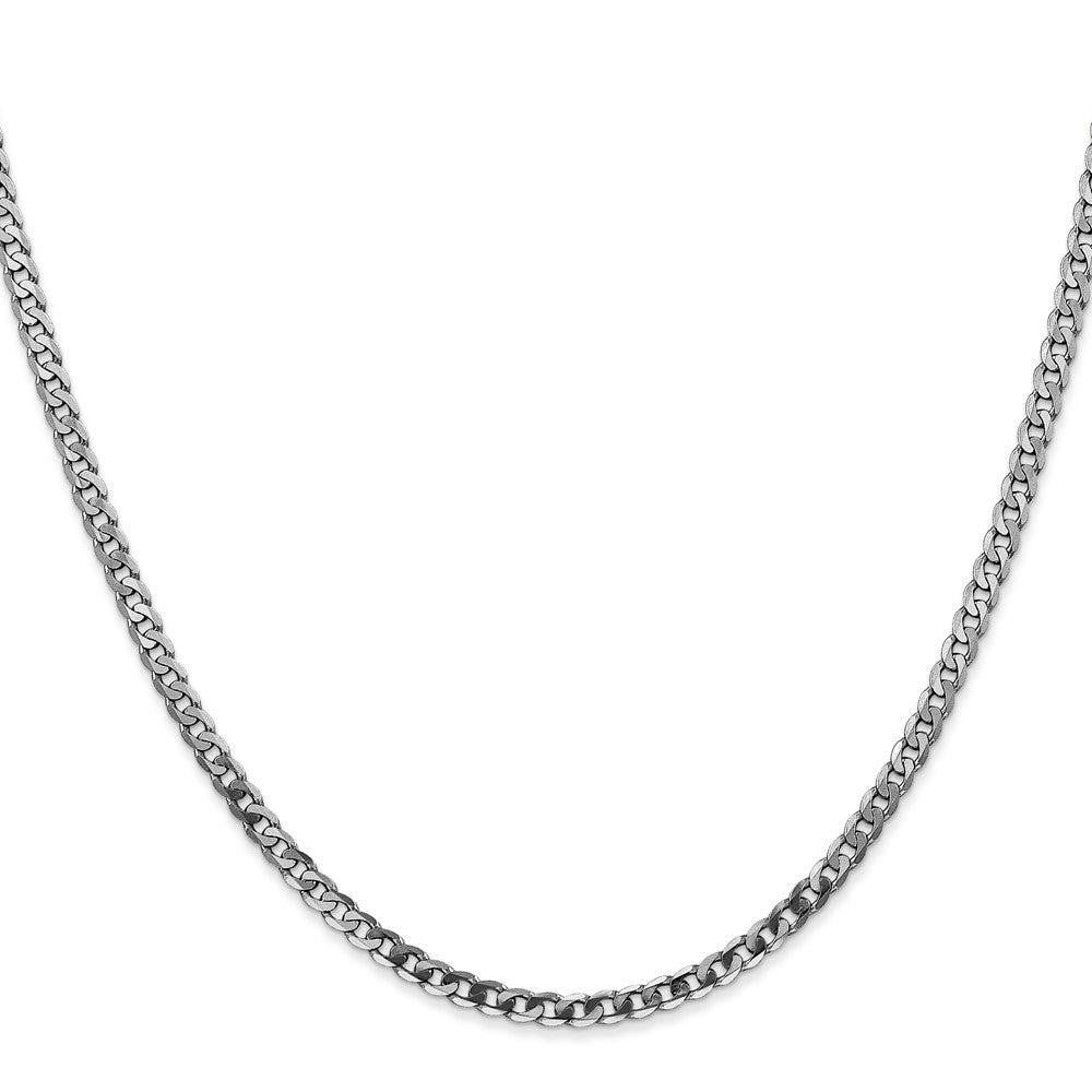 10k WG 2.9mm Flat Beveled Curb Chain