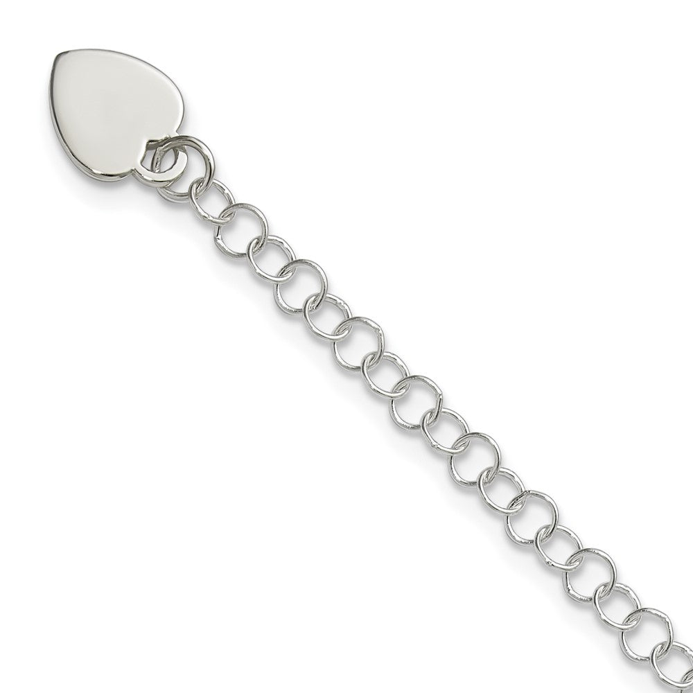 Sterling Silver Round Link Bracelet 7.25 inches