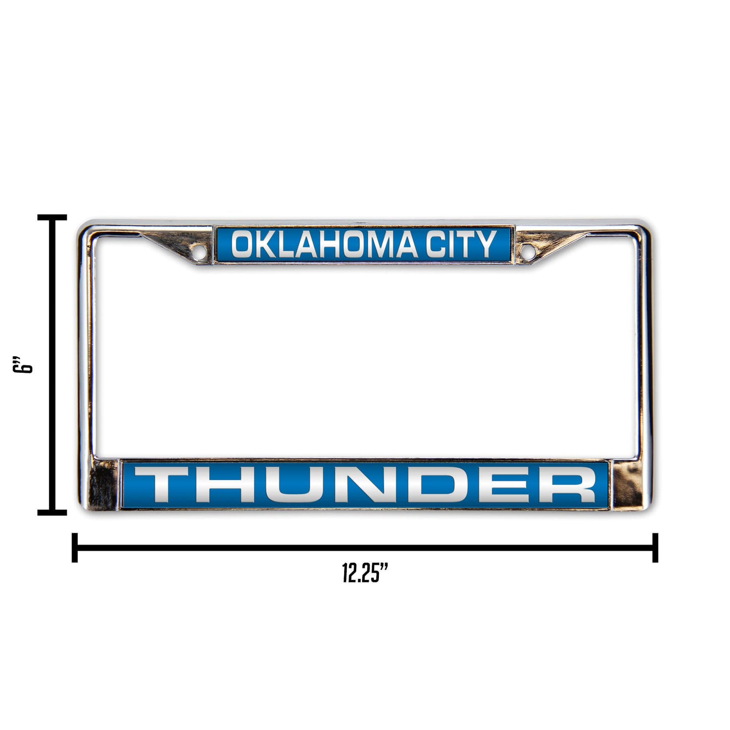 NBA Oklahoma City Thunder Blue Laser Chrome Acrylic License Plate Frame QGC7060
