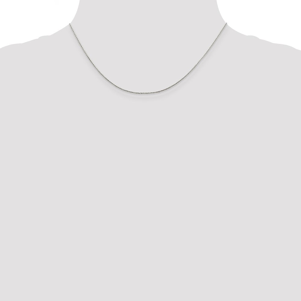 Sterling Silver .85mm Diamond-cut Round Spiga Chain 16 Inches