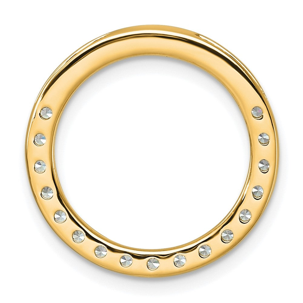 14k 1 carat Lab Grown Diamond VS/SI+ G+ Circle Chain Slide Pendant