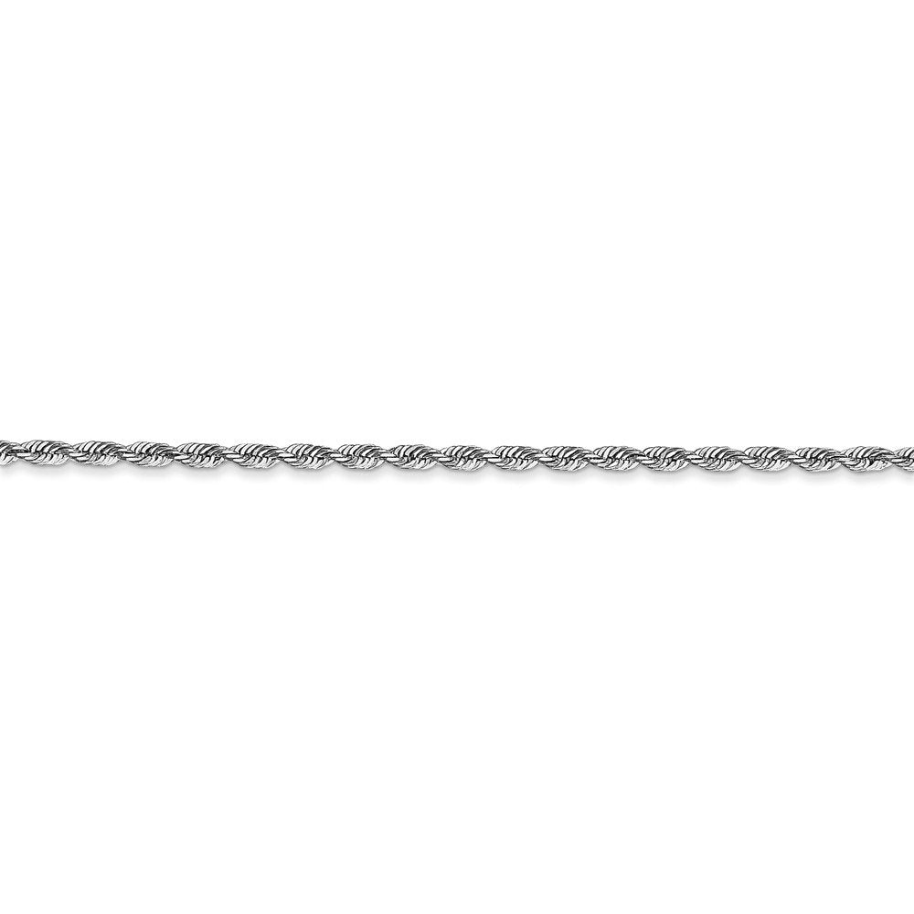 10k White Gold 1.85mm D/C Quadruple Rope Chain Anklet