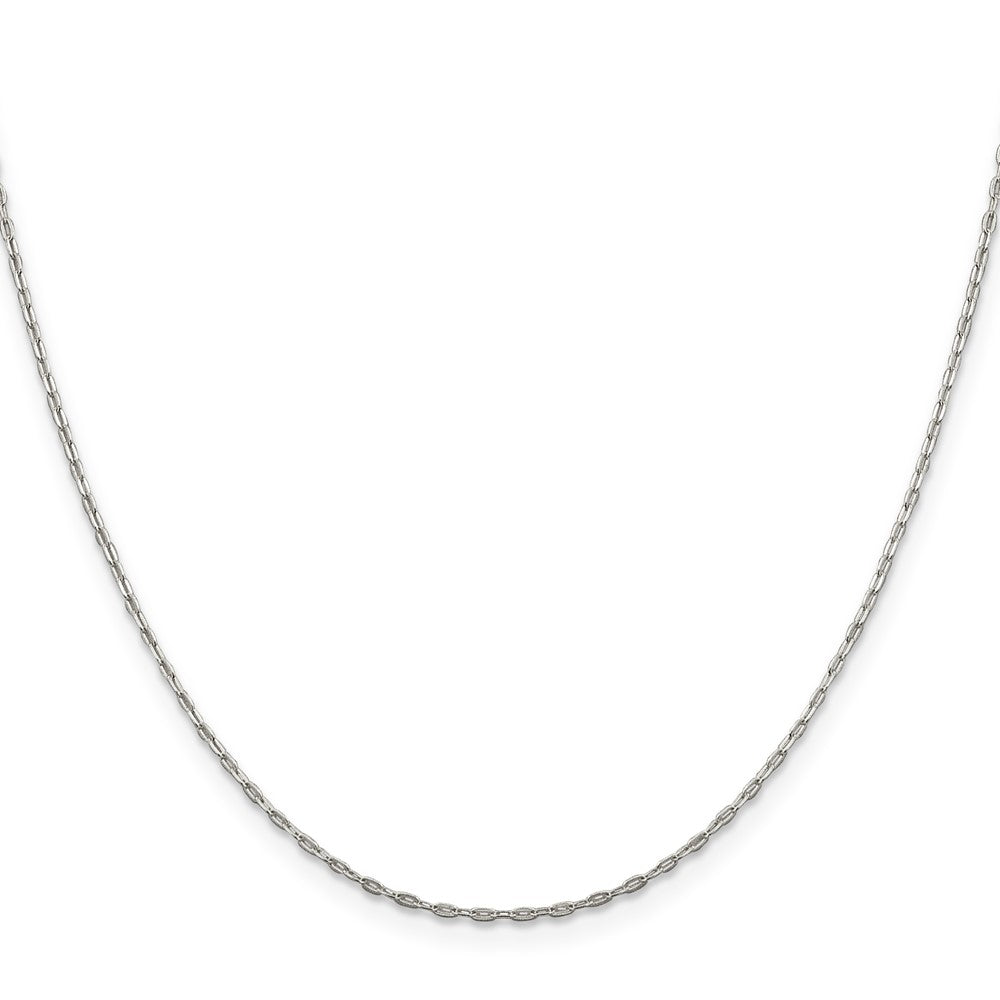 Sterling Silver 1.4mm Flat Oval Cable Chain 30 Inches