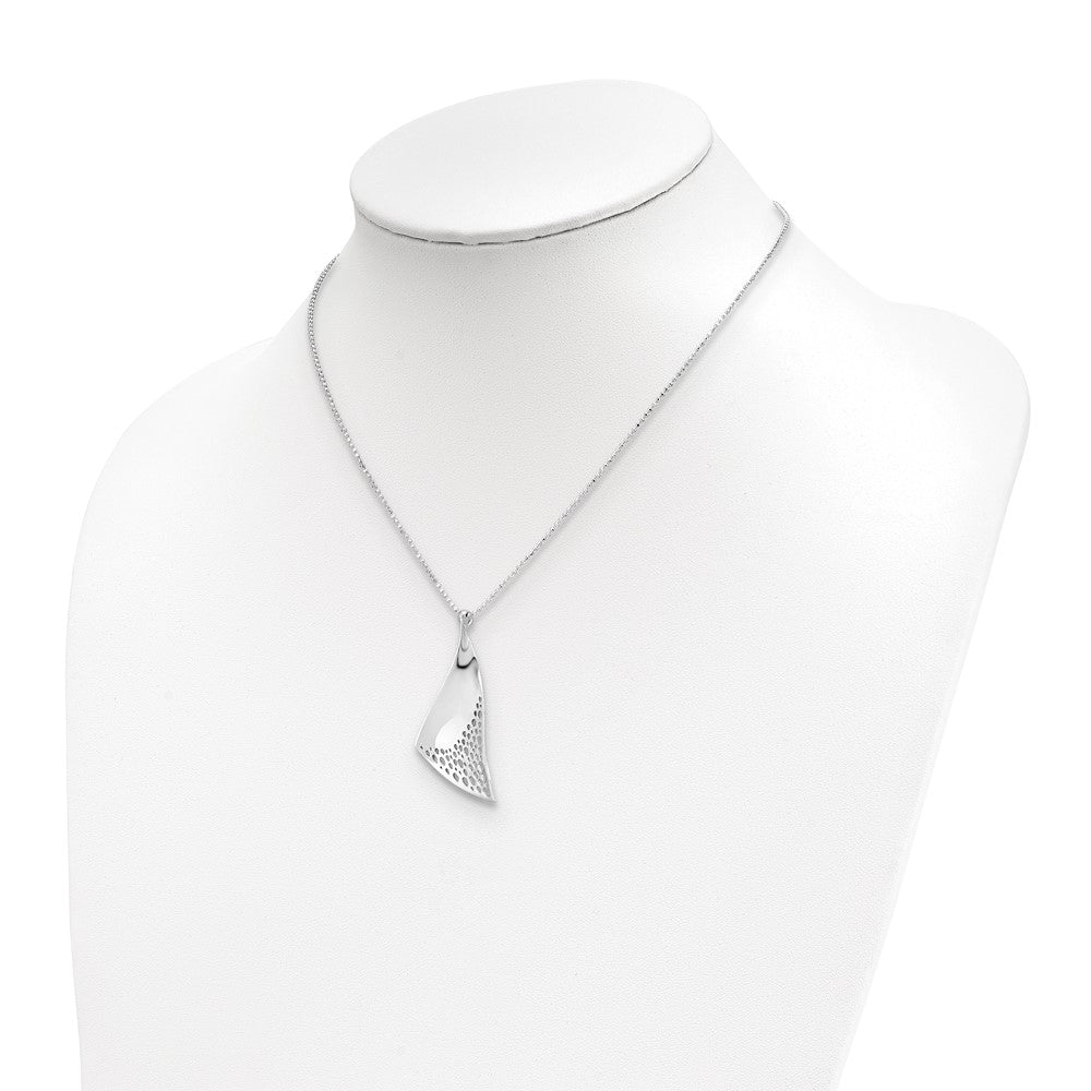 Sterling Silver Rhodium-plated w/ 2in ext. Necklace
