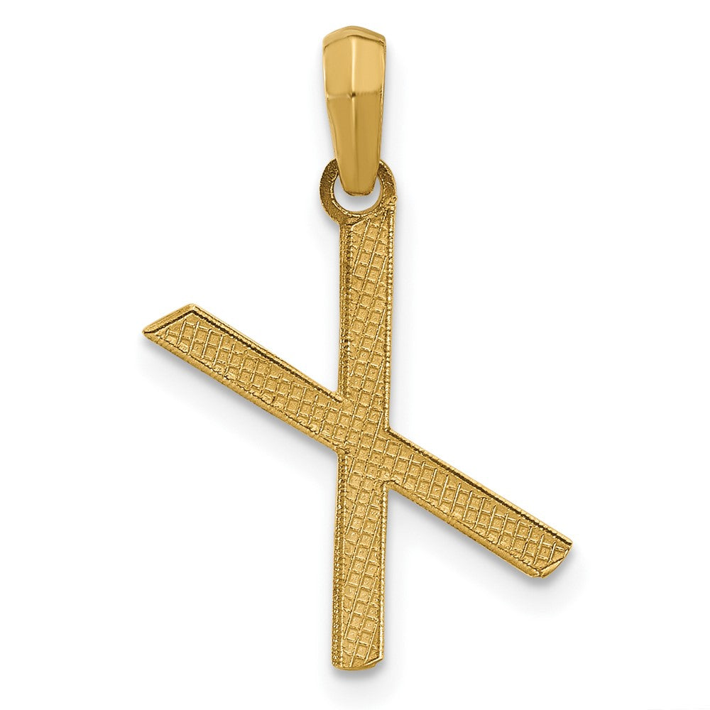 14k Yellow Gold Fancy Letter X