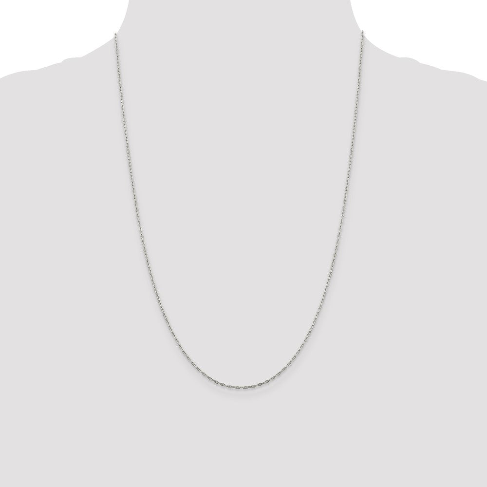 Sterling Silver 1.4mm Flat Oval Cable Chain 24 Inches