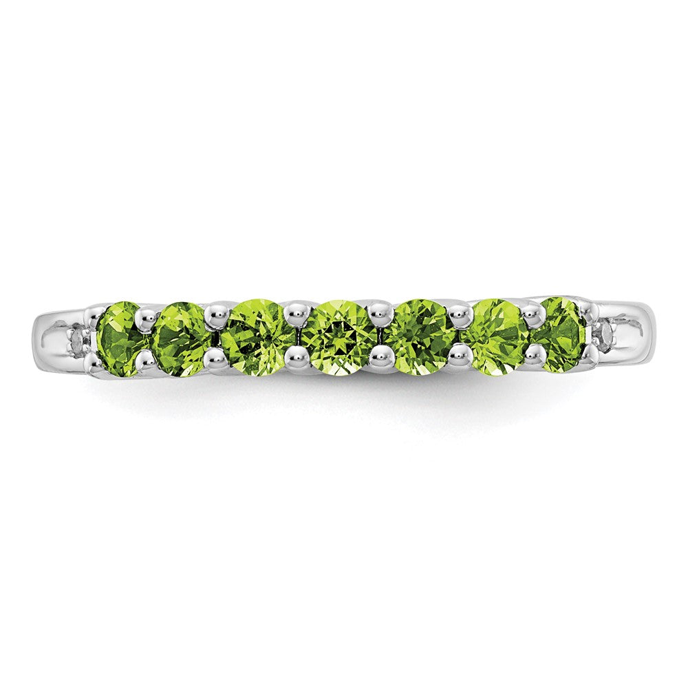 SS Peridot and Diamond 7 - 2.5MM RD, 2 - 200' RD - Stone:B Mel:S45