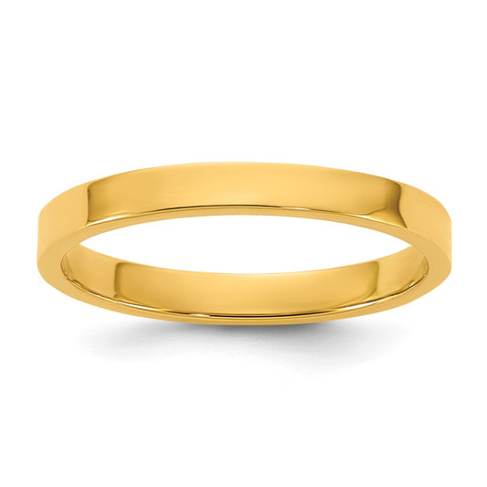 10K High Polished 2mm Flat Band Size 3 Baby / Children's Ring
