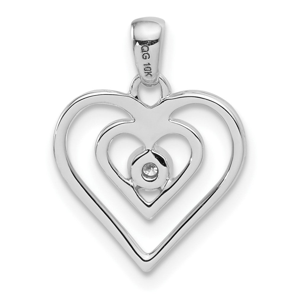10kw Diamond Heart Pendant