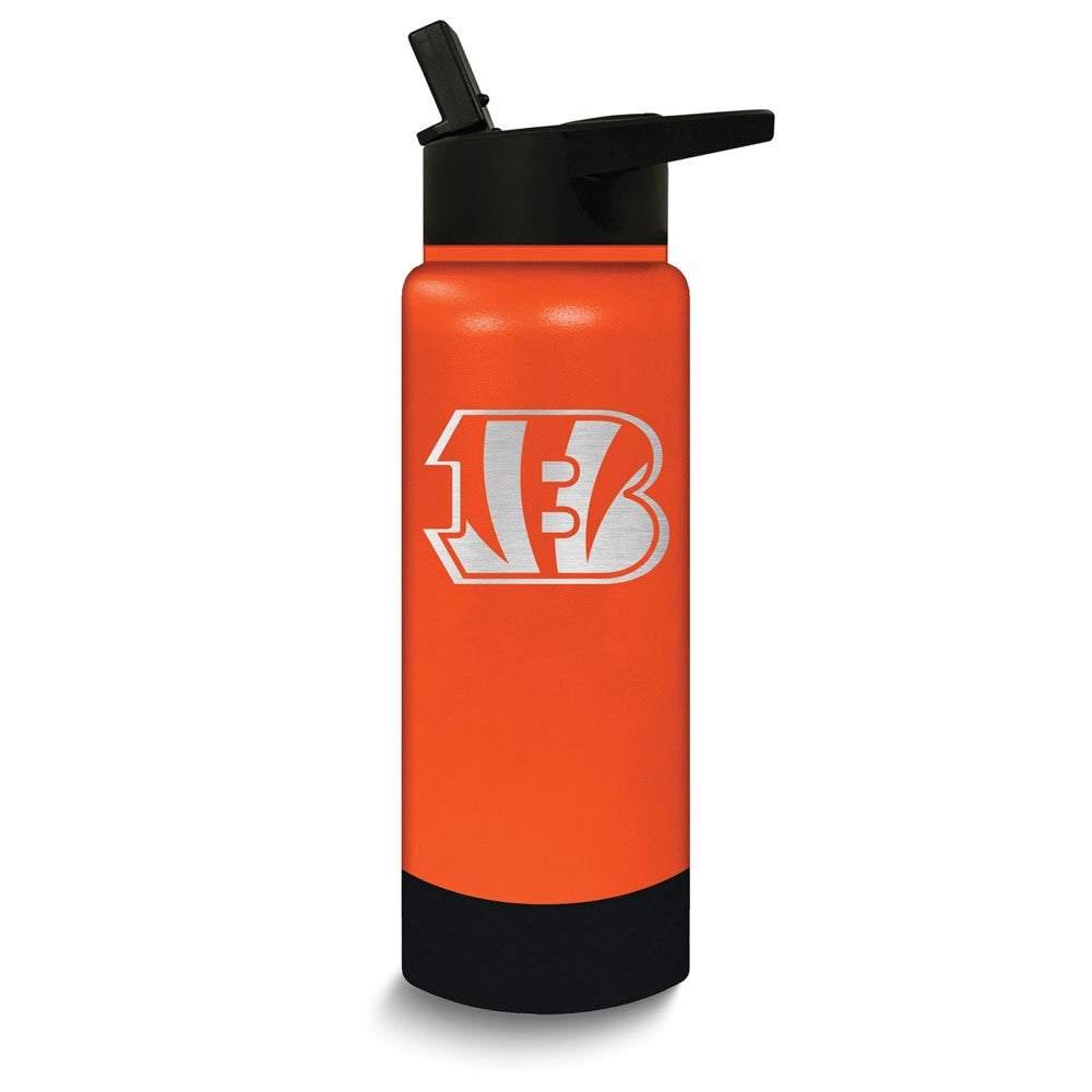 NFL Cincinnati Bengals Stainless Steel Silicone Grip 24 oz. Water Bottle