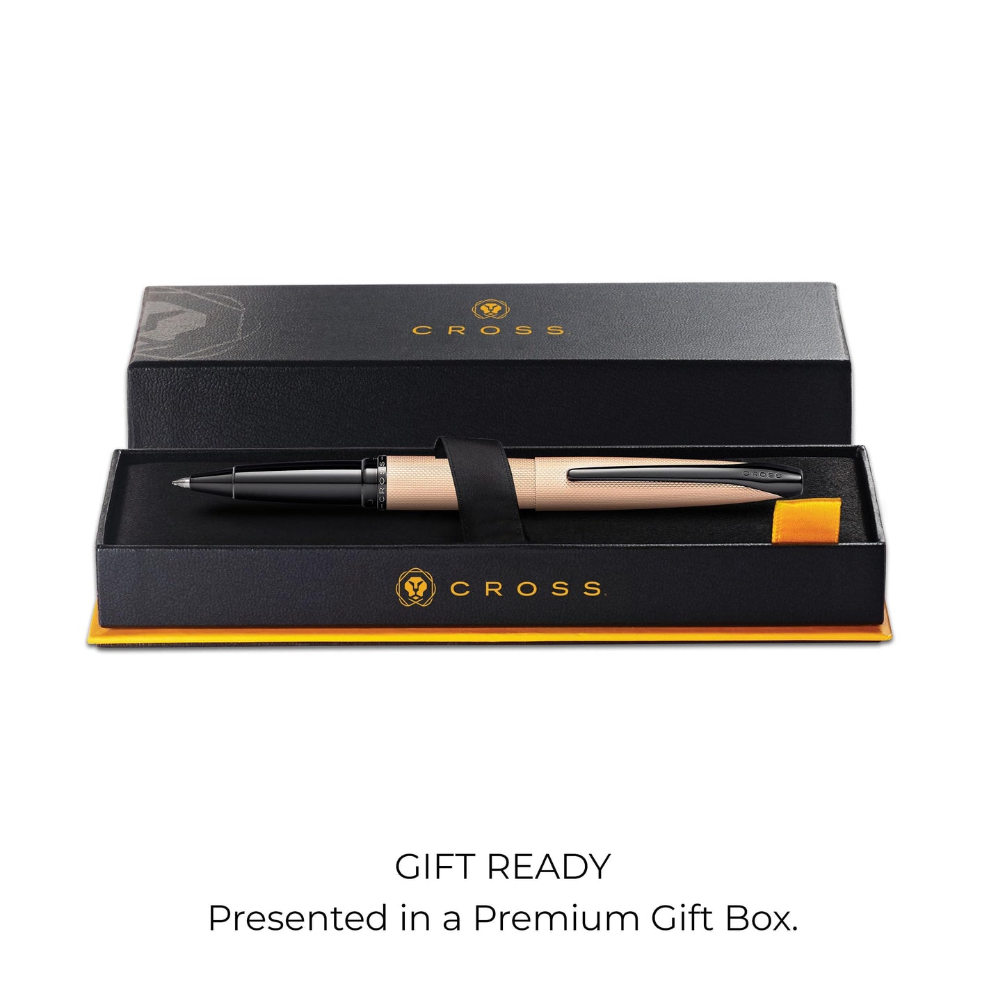 Cross ATX Brushed Metallic Refillable Gel Ink Rollerball Pen, Medium Rollerball, Includes Premium Gift Box - Brushed Rose Gold