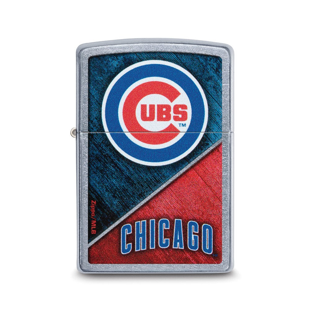 Zippo Street Chrome Chicago Cubs Color Image MLB Lighter