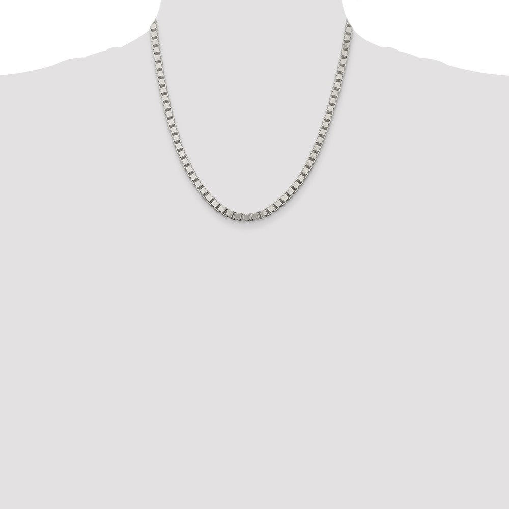 Sterling Silver 4.5mm Box Chain 20 Inches