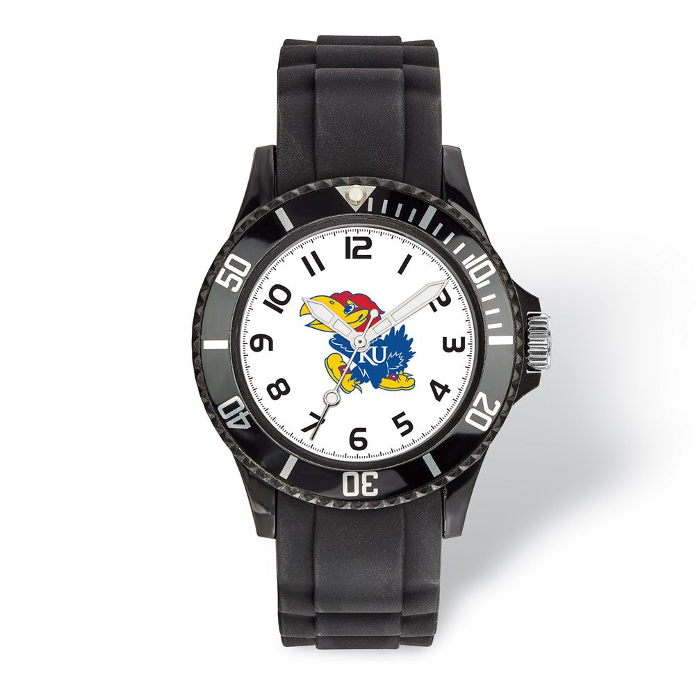 LogoArt University of Kansas Scholastic Silicone Strap Quartz Watch Q-UKS170