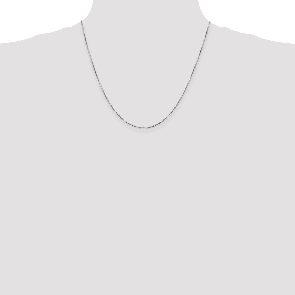 10k White Gold 1mm Box Chain