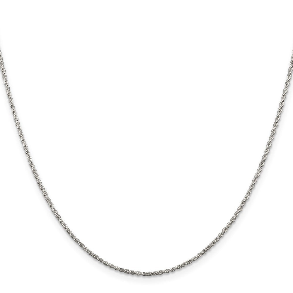 Sterling Silver Rhodium-plated 1.3mm Loose Rope Chain 14 Inches