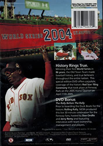 Boston Red Sox Opening Day Ring Ceremony - History Rings True [DVD]