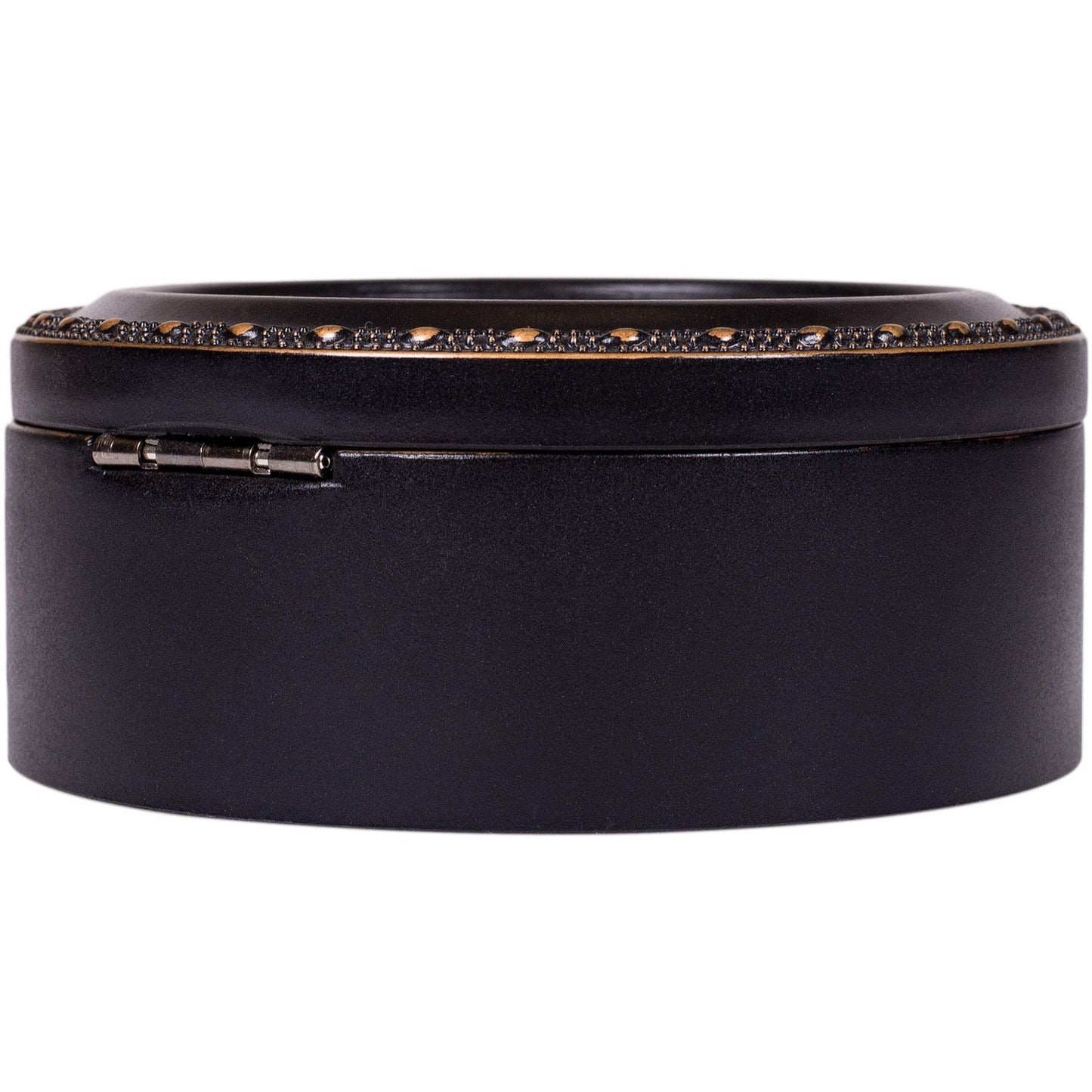 DANCE Black Finish Resin Round Keepsake Box QGM11652