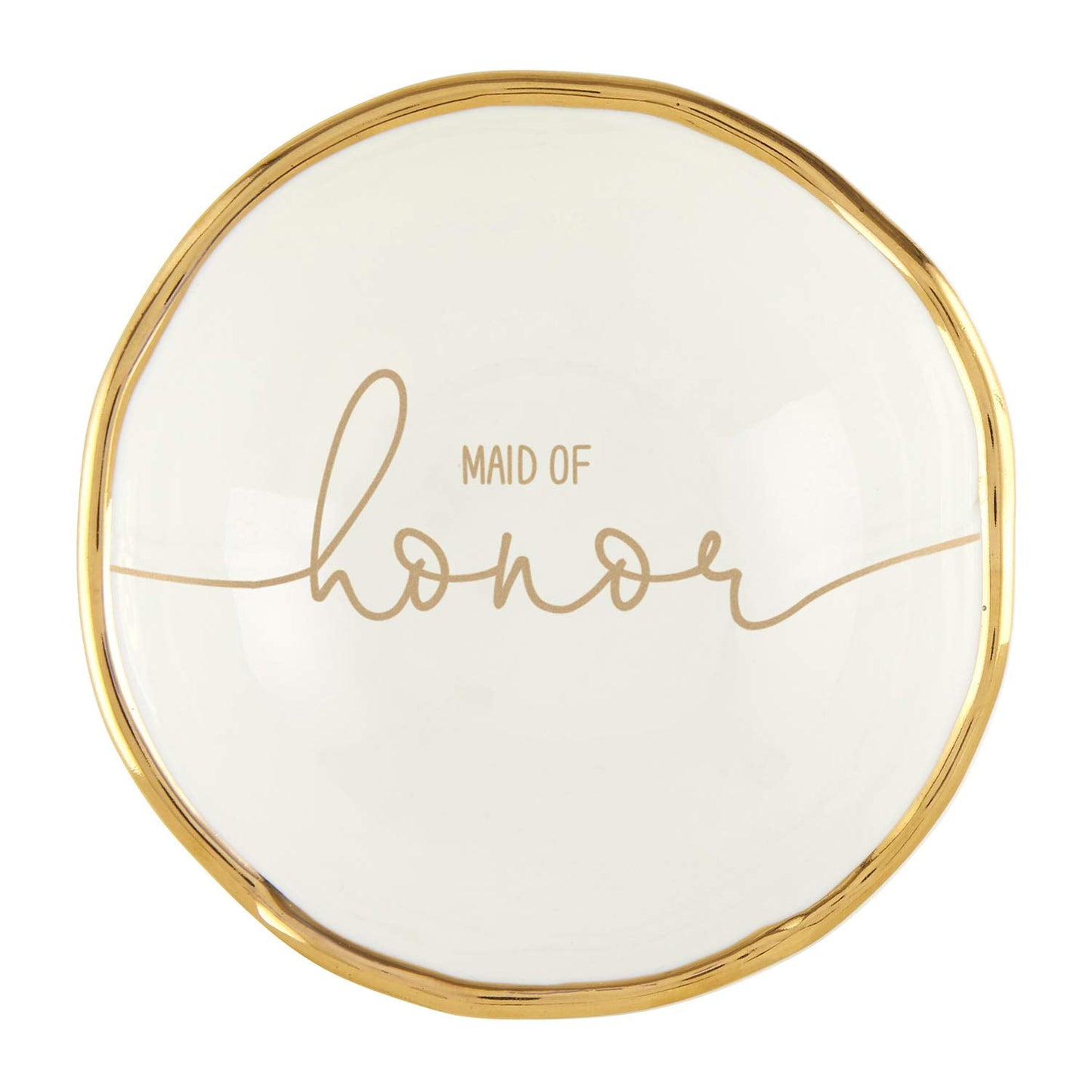 Creative Brands Santa Barbara Design Studio-Wedding Collection Ceramic Jewelry Dish, 3.25-Inch, Maid