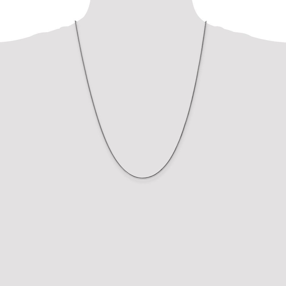 10k White Gold 1.25mm D/C Spiga Chain