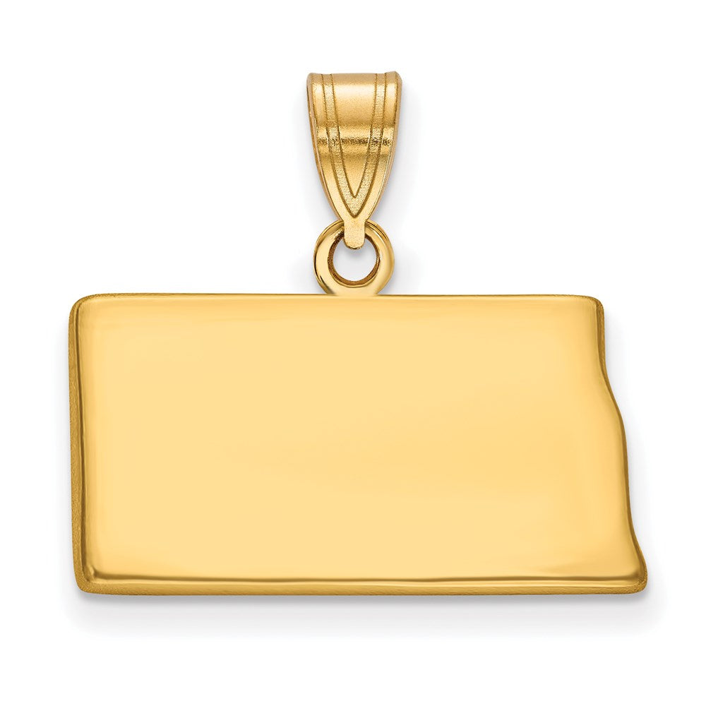 Sterling Silver/Gold-plated North Dakota State Pendant