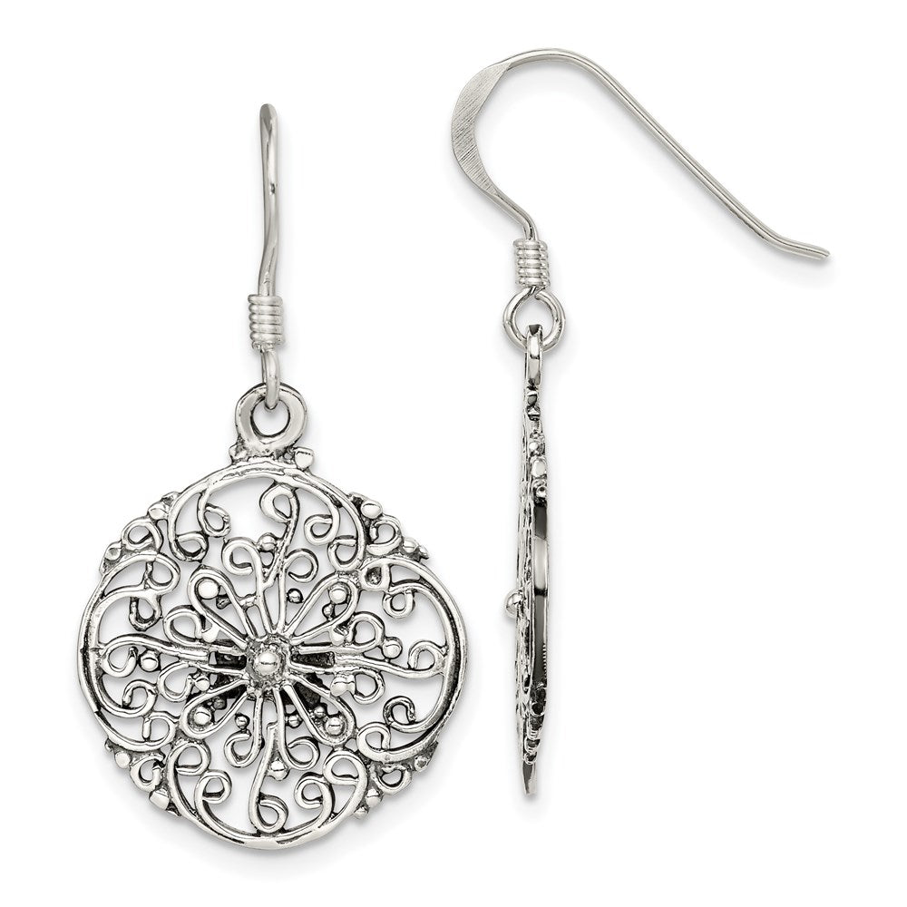 White Ice Sterling Silver Rhodium-plated Diamond Stud Post Earrings