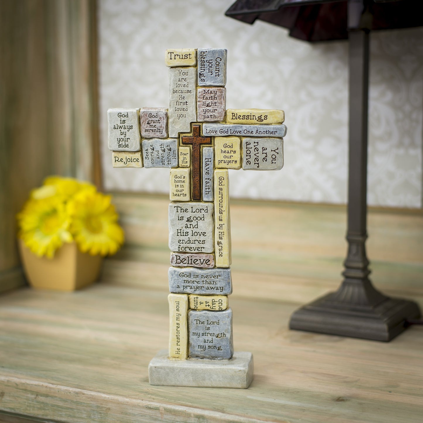 Roman Crossword 12.5"H. Table Cross (46420)