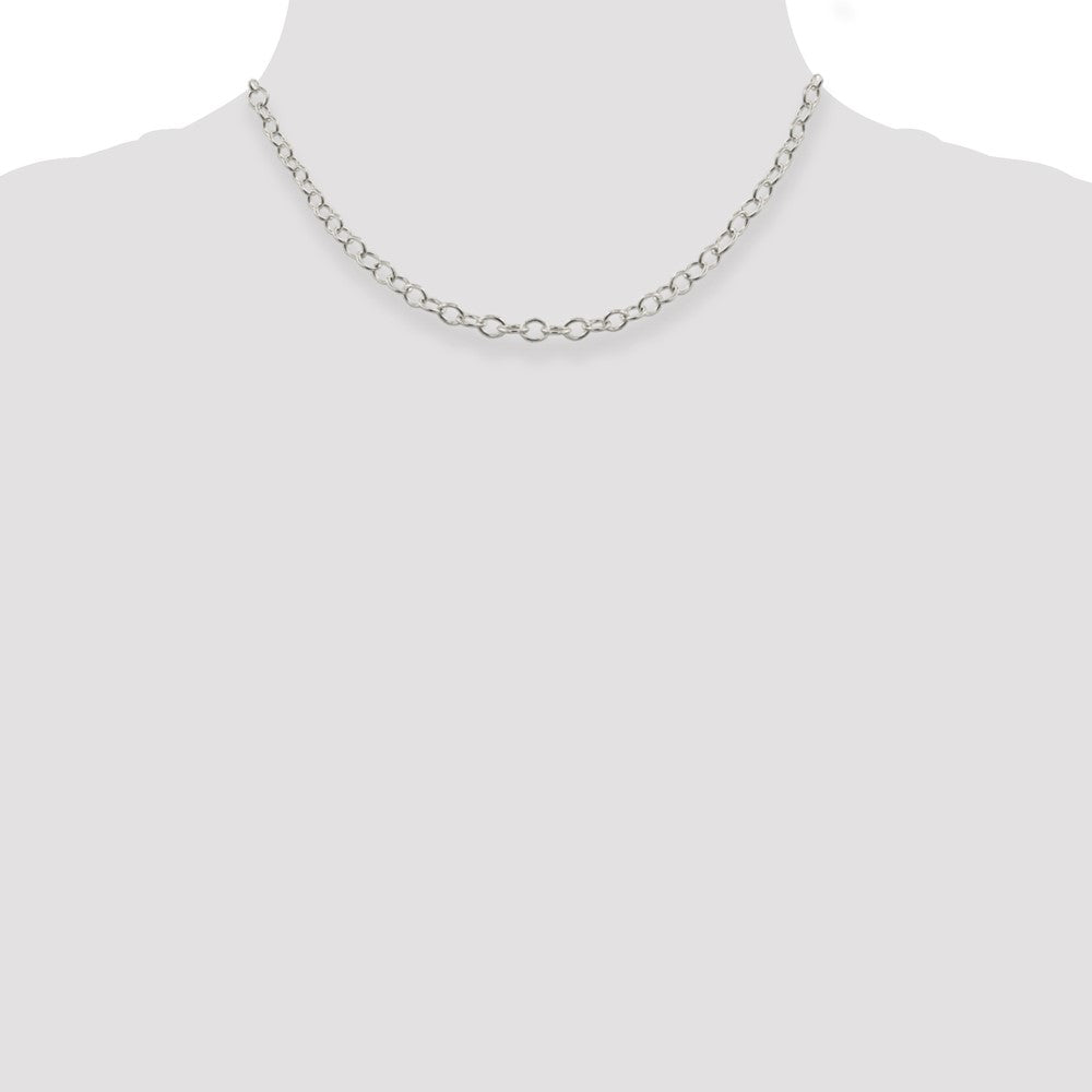Sterling Silver 5.3mm Oval Cable Chain 16 Inches