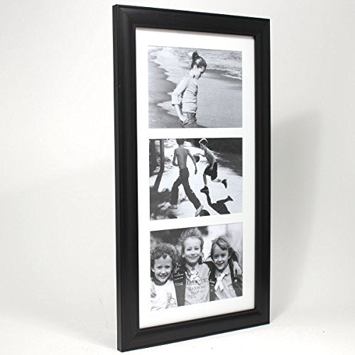 Lawrence Frames 536057T Three Opening Collage Frame - Black- 0.71 in.