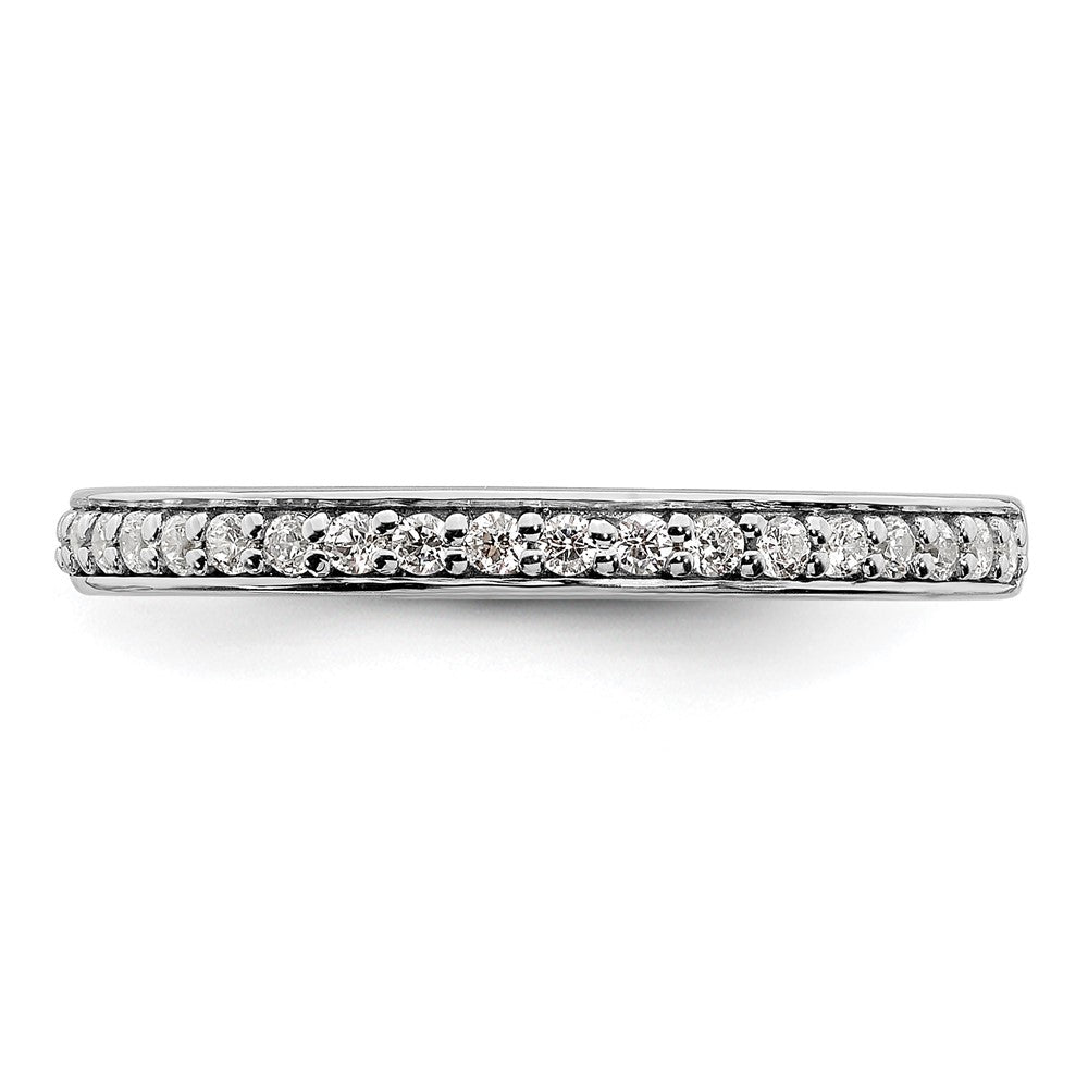 10k White Gold 1/5 carat Lab Grown Diamond VS/SI+ G+ Complete Wedding Band