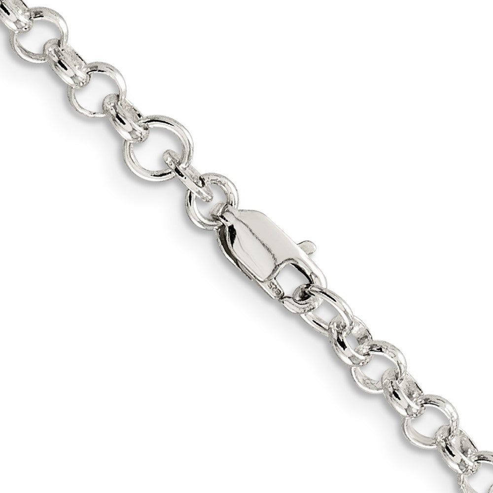 Sterling Silver 4mm Rolo Chain 30 Inches