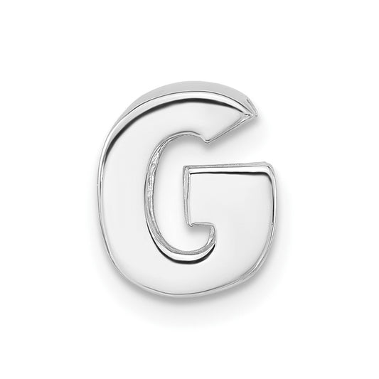 Sterling Silver Polished G Initial Slide