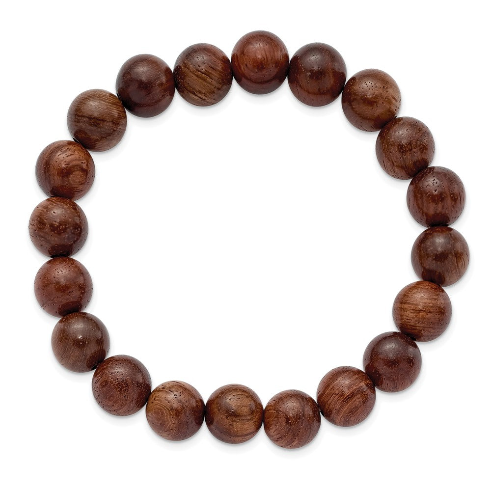 Stretch Bead Burma Padauk Wood Bracelet