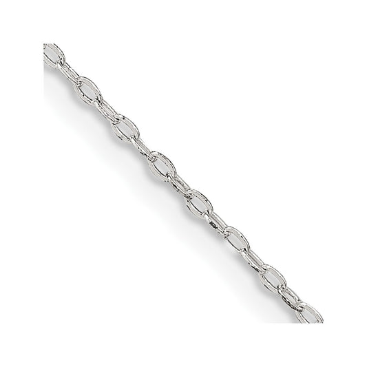 Sterling Silver 1.4mm Flat Oval Cable Chain 26 Inches